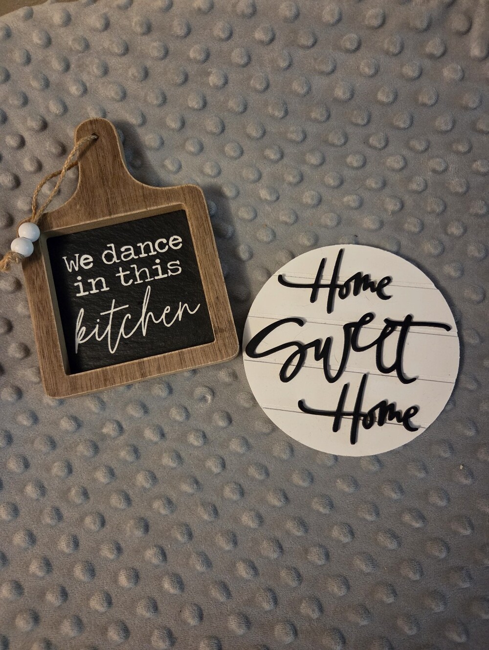 Small We dance in this kitchen sign wood and small white circle home sweet home